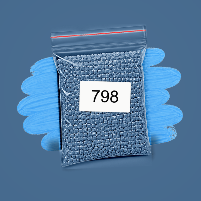 Zakje diamond-paintingsteentjes met kleurcode DMC 798