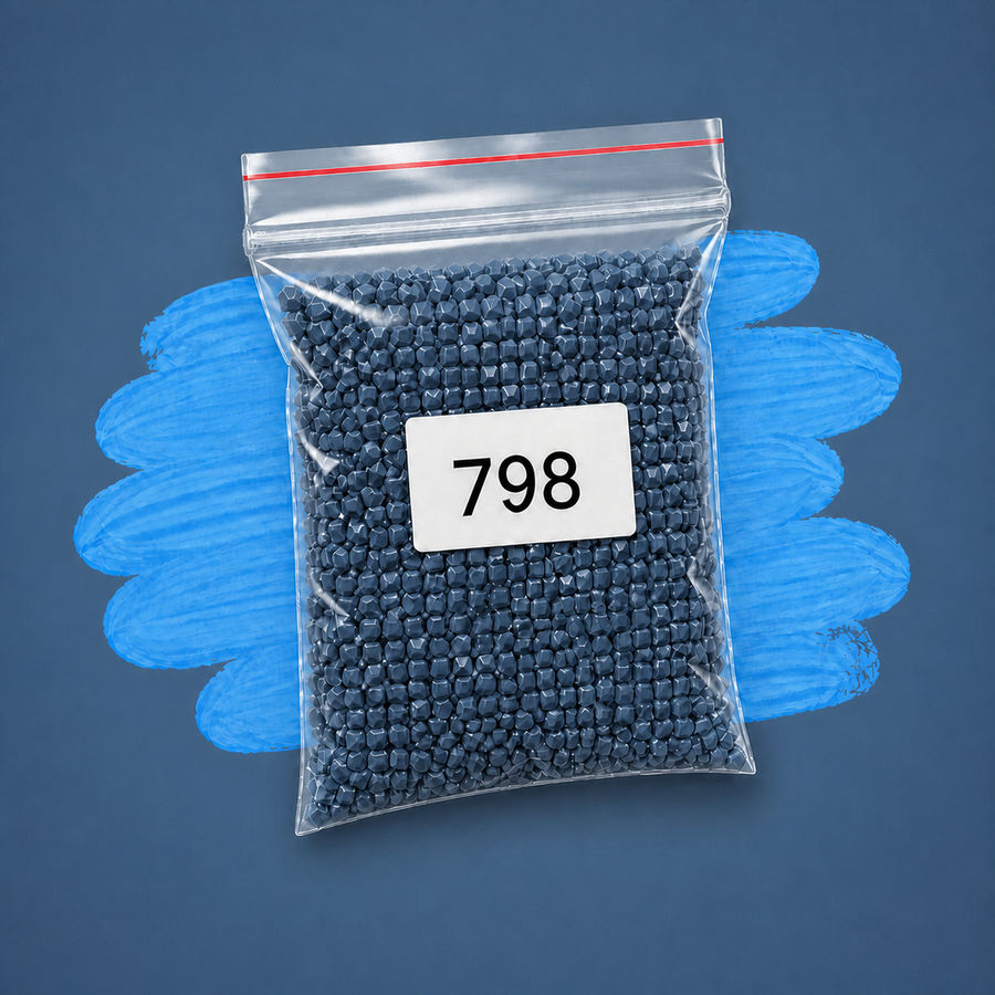 Zakje diamond-paintingsteentjes met kleurcode DMC 798