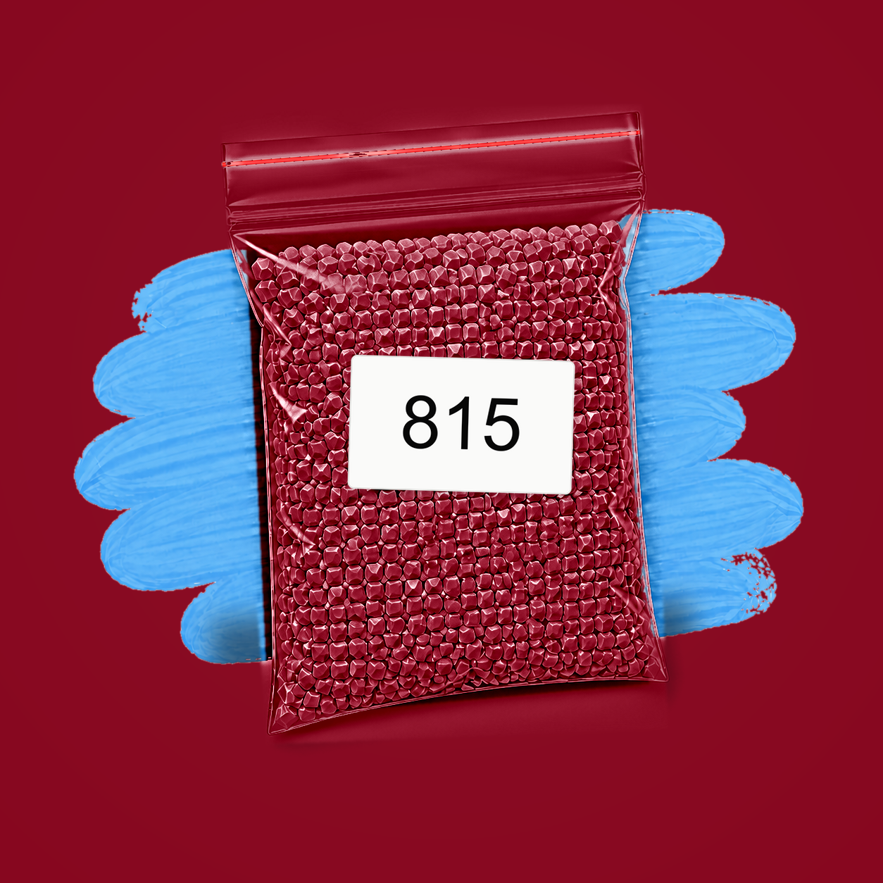 Zakje diamond-paintingsteentjes met kleurcode DMC 815