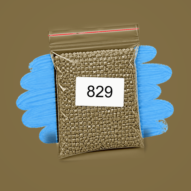 Zakje diamond-paintingsteentjes met kleurcode DMC 829