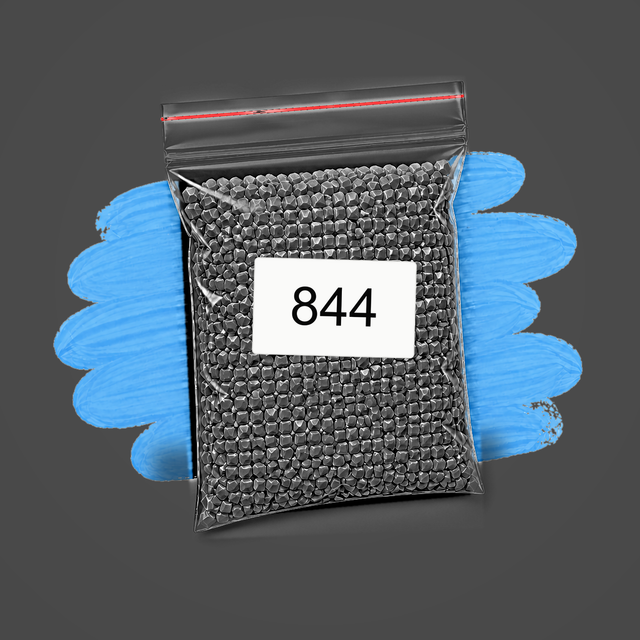 Zakje diamond-paintingsteentjes met kleurcode DMC 844