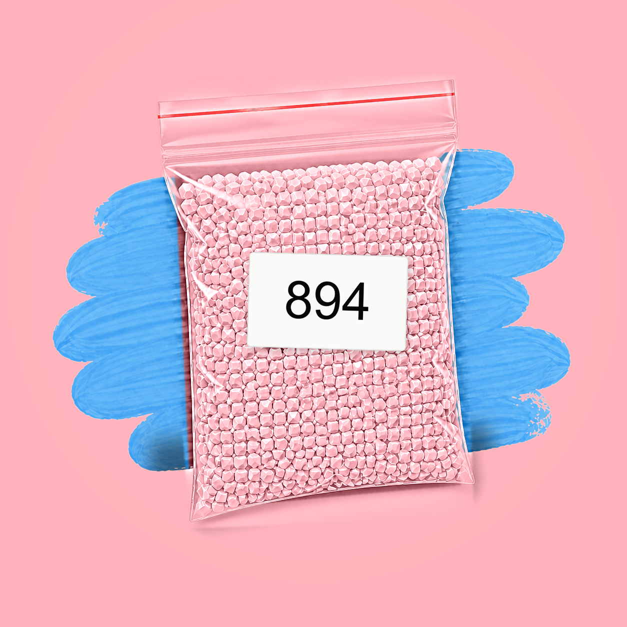 Zakje diamond-paintingsteentjes met kleurcode DMC 894