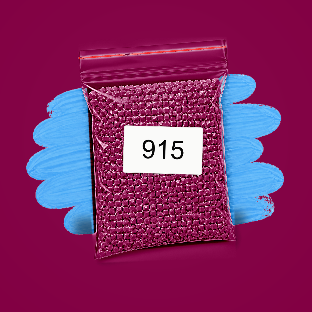 Zakje diamond-paintingsteentjes met kleurcode DMC 915