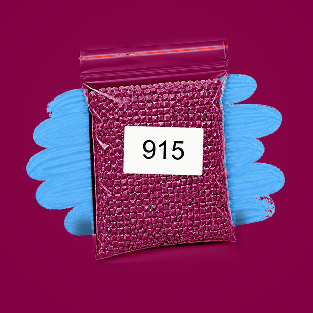 Zakje diamond-paintingsteentjes met kleurcode DMC 915
