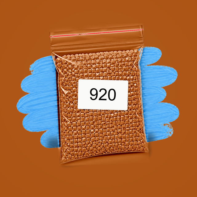 Zakje diamond-paintingsteentjes met kleurcode DMC 920