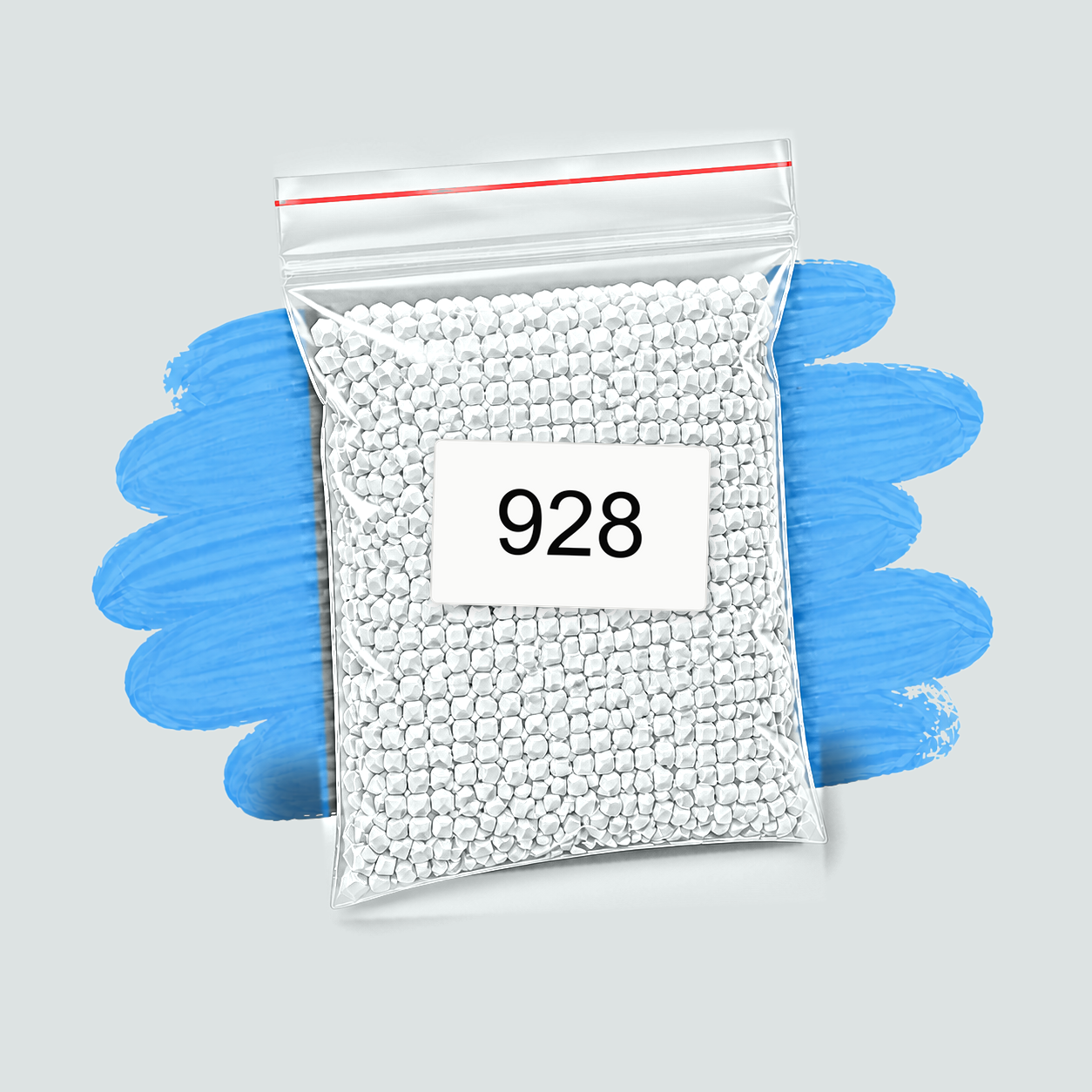 Zakje diamond-paintingsteentjes met kleurcode DMC 928