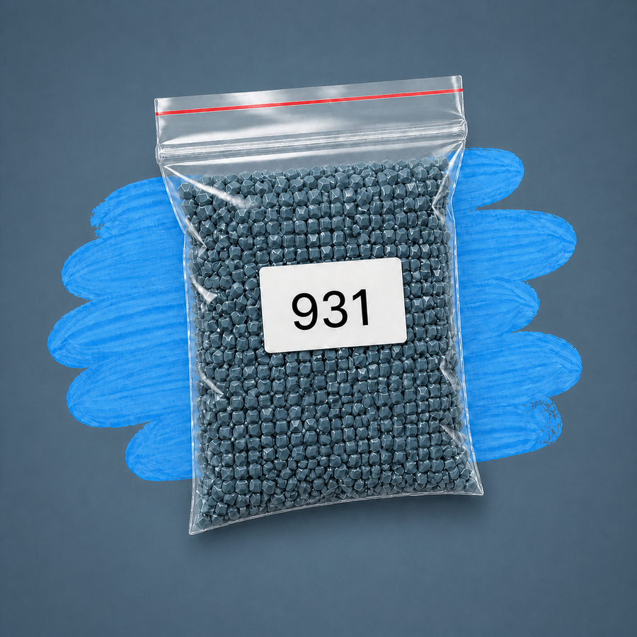 Zakje diamond-paintingsteentjes met kleurcode DMC 931