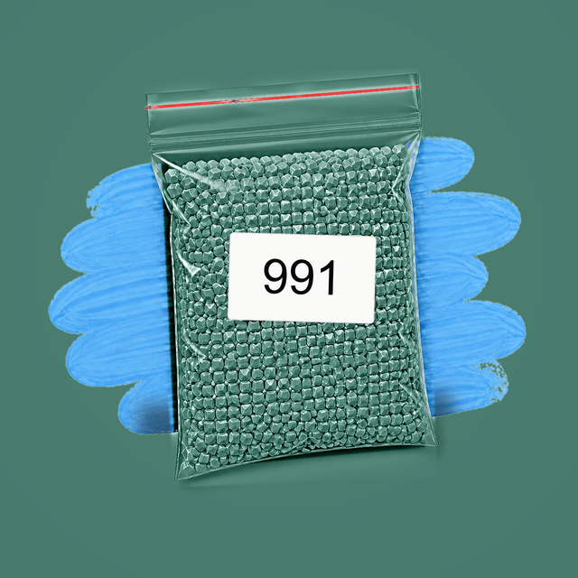 Zakje diamond-paintingsteentjes met kleurcode DMC 991