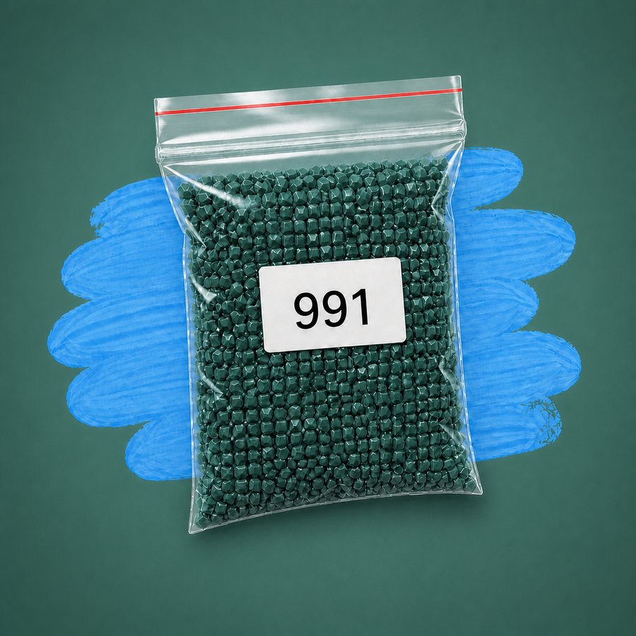 Zakje diamond-paintingsteentjes met kleurcode DMC 991