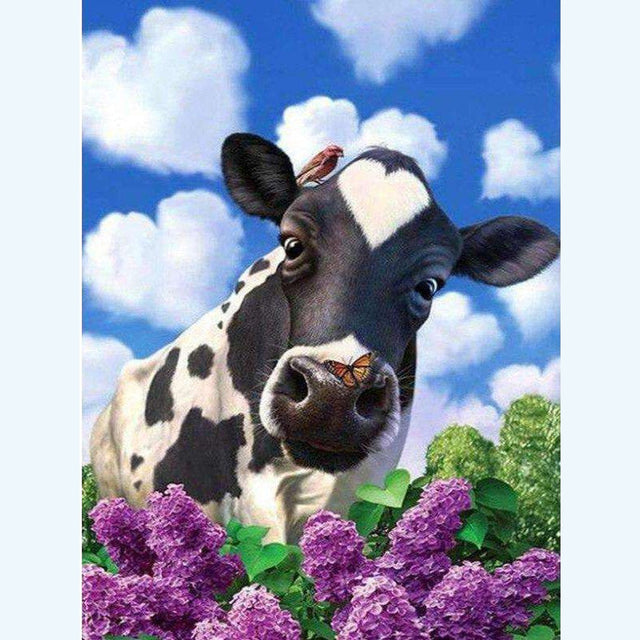 Diamond Painting Koe In De Wei – volledig koeienontwerp