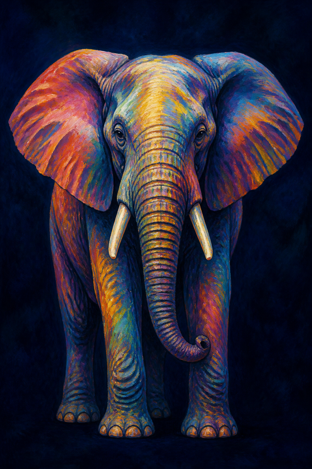 Diamond Painting Regenboog Olifant – volledig olifantontwerp