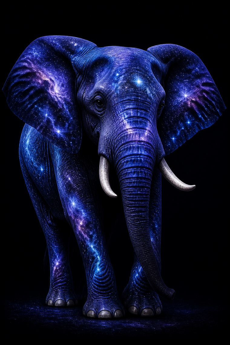 Diamond Painting Kosmische Olifant – volledig olifantontwerp