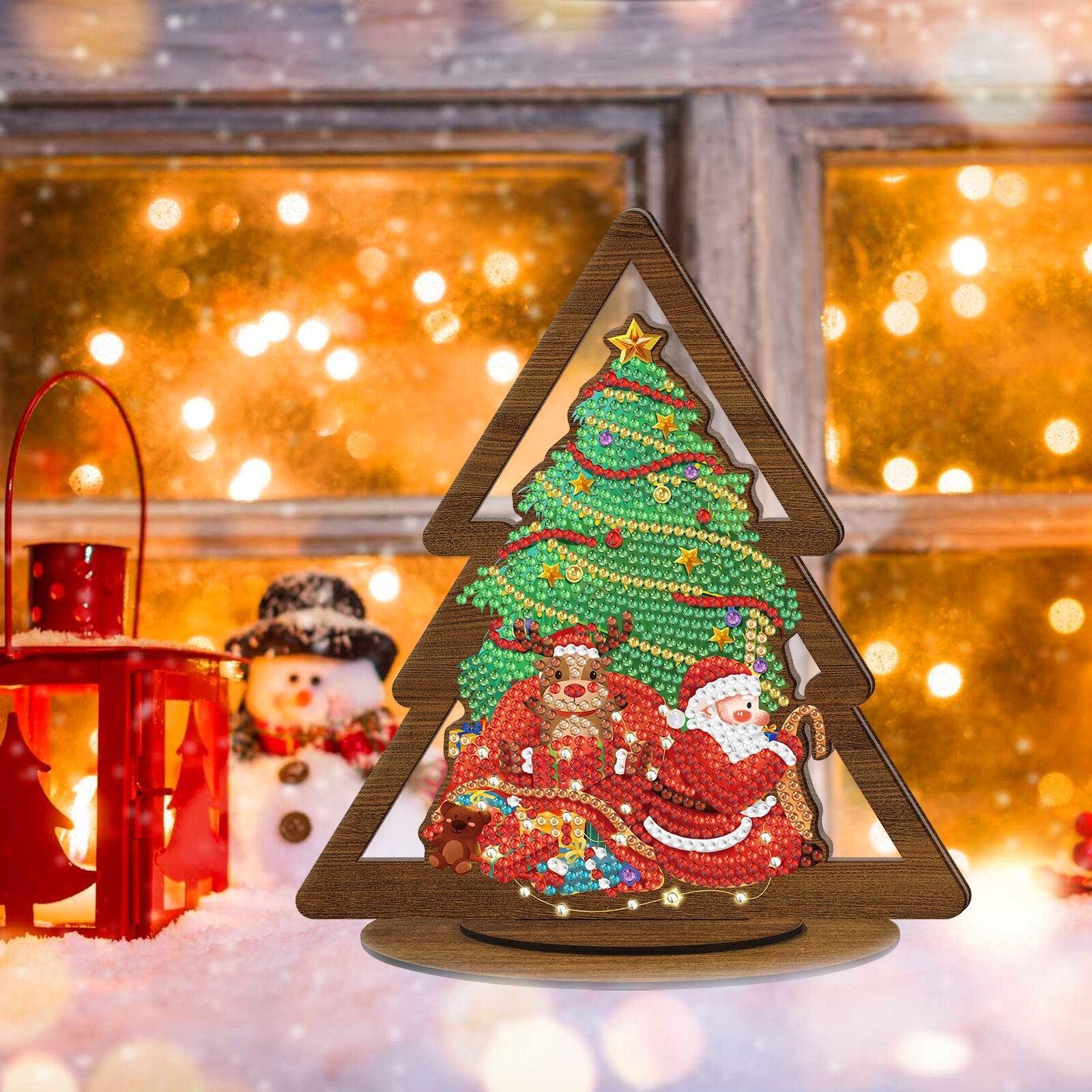 diamond painting - houten kerst ornament – afbeelding 7