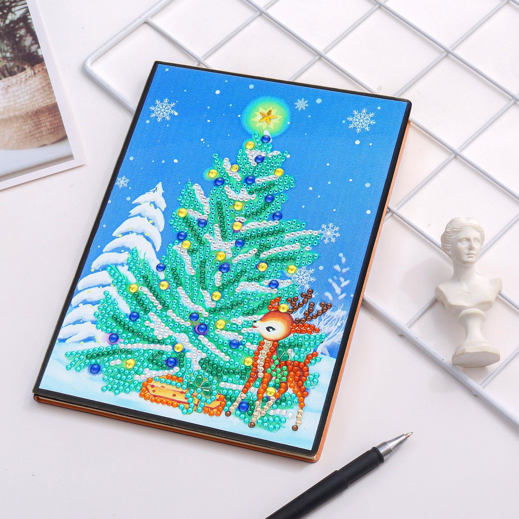 diamond painting kerst notitieboekje – 11 soorten – afbeelding 4