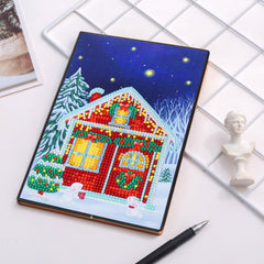 diamond painting kerst notitieboekje – 11 soorten – afbeelding 5