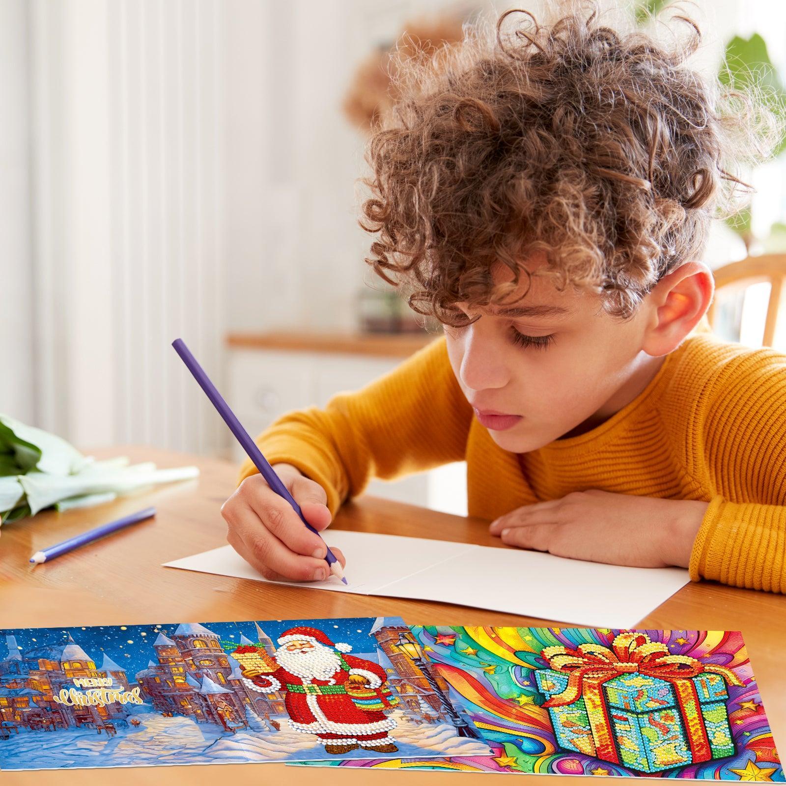 diamond painting kerstkaarten – 12 kaarten – afbeelding 2