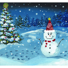 diamond painting - kerstmis sneeuwman – afbeelding 1