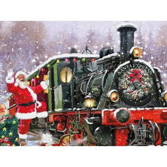 diamond painting - kersttrein – afbeelding 1