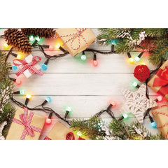 diamond painting - kerstverlichting hout – afbeelding 1