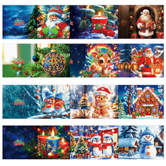 diamond painting premium kerstkaarten – 12 stuks – afbeelding 15