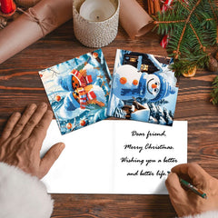diamond painting premium kerstkaarten – 12 stuks – afbeelding 3
