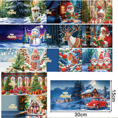 diamond painting premium kerstkaarten – 12 stuks – afbeelding 2