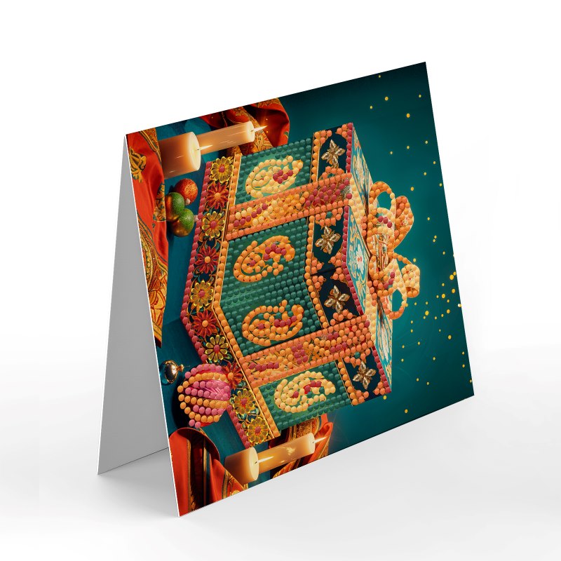 diamond painting premium kerstkaarten – 12 stuks – afbeelding 7