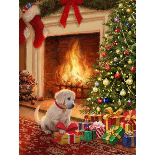 diamond painting - puppy – afbeelding 1