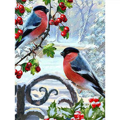 diamond painting - roodborstjes – afbeelding 1