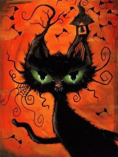 Diamantmalerei Halloween Katze - SEOS Shop ®