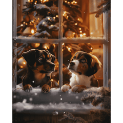 diamond painting - wachten op de kerstman – afbeelding 1