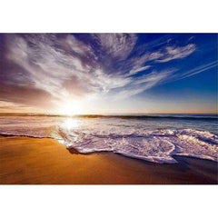 diamond painting - zonsondergang strand – afbeelding 1